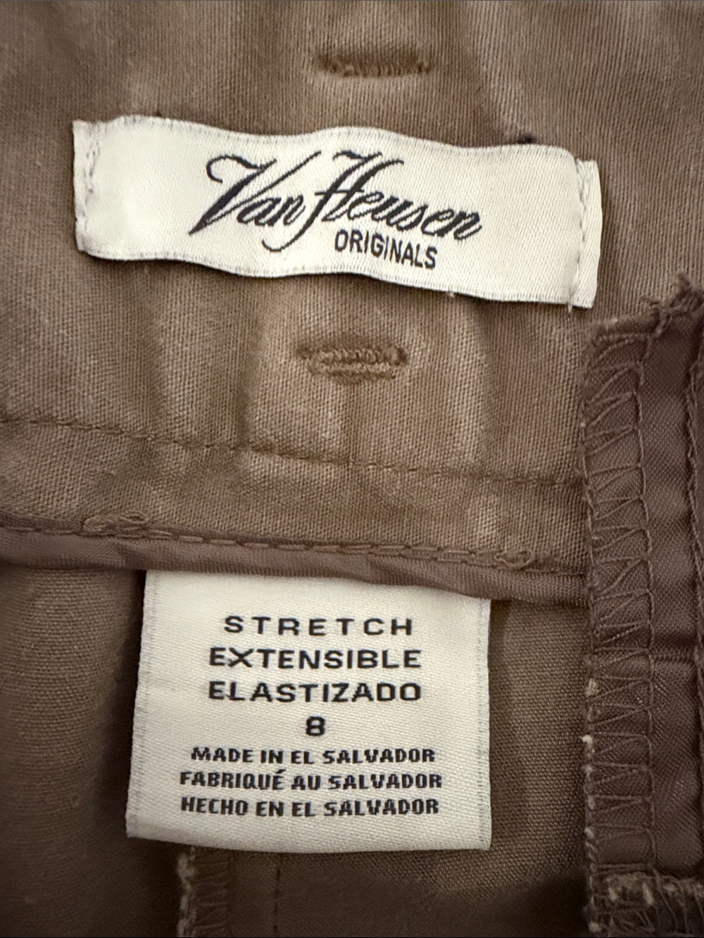 Van Heusen Light Brown Women’s Dress Pants Size 8 - Picture 2 of 3